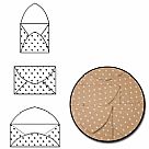 Kraft Note Envelopes - White Polka Dot